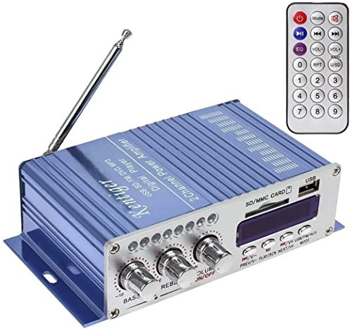 Fasizi 12V Hi-Fi Amplificatore Audio Stereo Digitale USB SD Dvd FM Audio Stereo Radio MP3 Altoparlante Amplificatore Bluetooth per Auto per Auto Barca Moto -Blu