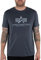 ALPHA INDUSTRIES Herren Camiseta Básica Con Estampado Reflectante para Hombre Unterhemd, Grau/Schwarz/Refl, XXL