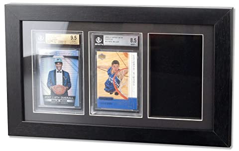 Bivitre BGS Karten-Display-Rahmen (nicht für ungraded, PSA oder andere) – Wandhalterung, Baseball-Sammelkarten-Vitrine, BGS abgestufte Karten für Basketball, Fußball, Hockey, Yugioh-Karten (3, BGS)