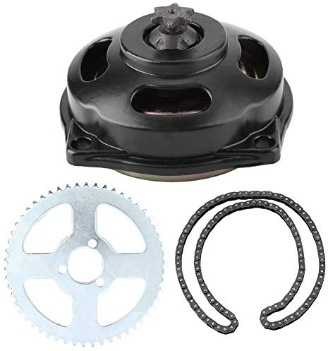 Motorrad Kette und Ritzel Set, Pocket Bike Kupplungsglocke mit Kettenrad T8F kette und 6T Getriebe Aluminiumlegierung Motorrad Antriebskette, für Mini Motorrad
