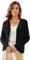 KANCY KOLE Elegant Damen Leicht Strickjacke Langarm Kurze Strick Cardigan Festlich Bolero Jacke Frühling Sommer Outfits Schwarz XL