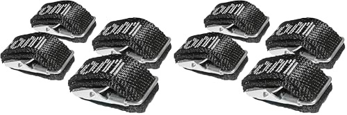 EUFAB 12011 Textilspanngurte, 4er-Set, Gurtlänge: 36 cm (Packung mit 2) Schwarz