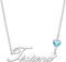 Kraven Collane Donna con Nome Daino Pietra di Nascita Blu Ciondolo con Nome Iniziale Personalizzate inciso su Misura Regali di Natale per Donne Ragazze Adolescenti Figlia (Tiziana)