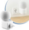 Cleverstation Halterung Steckdose - passend für Apple HomePod mini Lautsprecher Wandhalterung, Halterung Wand, Boxen Wandhalterung, Wandhalter Lautsprecher, Speaker Wall Mount (weiß)