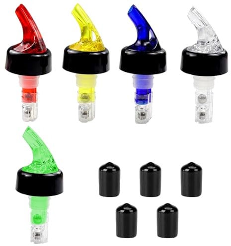 MIYUANGKJ 2 cl Flaschenausgießer, 5 Stück Dosierhilfe Ausgiesser für Flaschen Universal Cocktailspender Dosierausgießer Ausgießer Spirituosen für Home Bar Wein Partys
