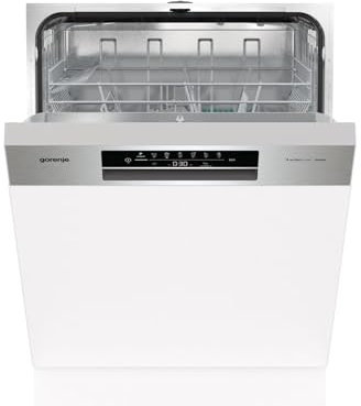 Gorenje GI642E90 Teilintegrierter Geschirrspüler, 60 cm breit, 13 Maßgedecke, TouchControl, 3 in 1 Funktion, ECO Programm, Edelstahl