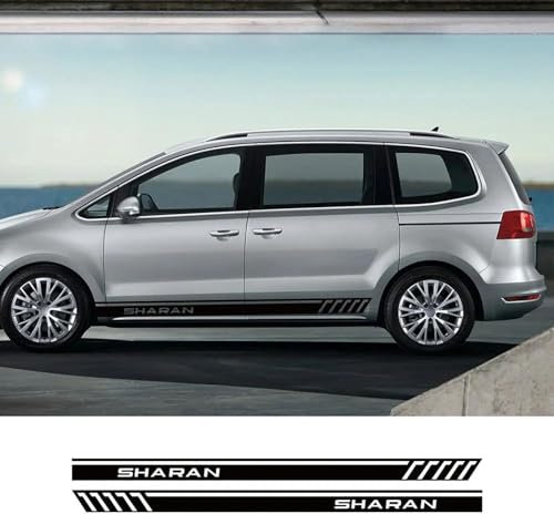 CTLTSRX 2 STÜCKE Auto Seitentür Aufkleber, für Volkswagen VW Sharan Camper Van Vinyl Aufkleber Grafik Tuning Zubehör