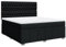 vidaXL Boxspringbett, Polsterbett mit Matratze LED-Streifen, Bett mit Kopfteil, Bettgestell Doppelbett für Schlafzimmer, Schwarz 180x200cm Stoff