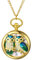 JewelryWe Eulen Taschenuhr Gold mit Kette: Vintage Doppelt Geprägte Strass Eulen Kettenuhr Römische Ziffern Analog Quarz Uhr Anhänger mit Halskette Geschenk für Damen Männer