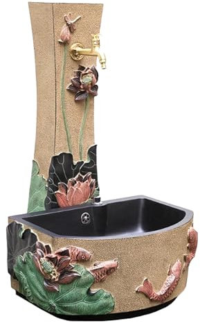 CLLXDZ Colonne d'eau Extérieure, Colonne a Eau de Jardin Verticale avec, Robinet Antigel Extérieur, Fontaine Montée au Sol,Piscine a Vadrouille Multifonctionnelle