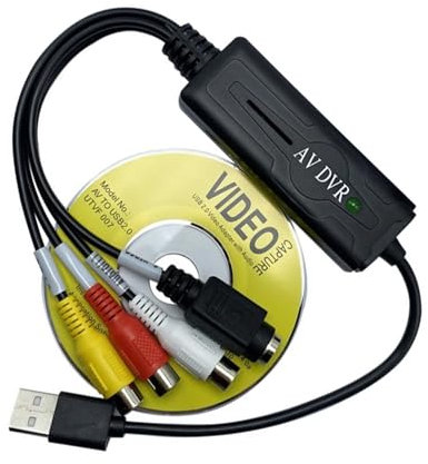 BAHJKASD Videoaufnahmekarte USB 2.0 USB Videoaufnahmegerät Konvertieren Sie Digitale Für PC Laptop Spiele