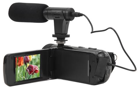 Videocamera, videocamera con microfono, HD 1080p, 16 MP, Camera Recorder 16 x Zoom Videocamera digitale Camcorde audio, registrazione video DV con rotante