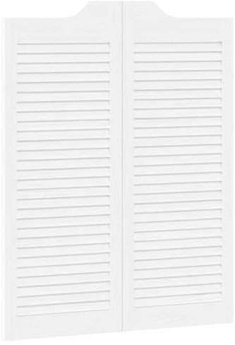 Kangmusi 4107140 - Coppia di porte basculanti, design a lamelle, 100 x 80 cm