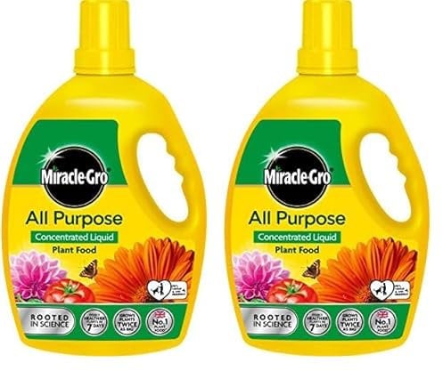 Miracle-Gro All Purpose Concentrated Liquid Plant Food, 2.5L (Pack of 2)