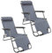 AMANKA 2er Set: 153x60 Relaxliege Garten Liegestuhl Klappbar - Gartenstuhl mit Liegefunktion - Sonnenliege Faltbar - Campingliege Leicht - Gartenliege Wetterfest Strandliege Relaxsessel Outdoor Liege