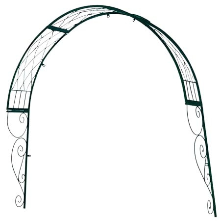 Genérico Wall Mounted Arco para Rosas,Arco De Jardín Metal,Enrejado Ventana para Rosales Y Plantas Trepadoras,Pérgola Jardín Al Aire Libre,Blanco,Verde,105x105x21cm(Green)