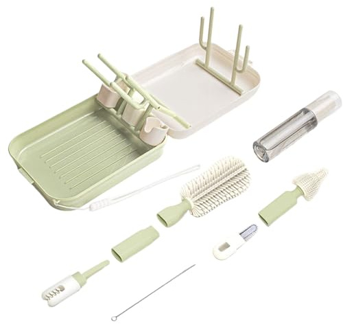 Flaschenbürsten-Set, magnetischer Kopf zum Waschen von Gläsern, kompaktes Reinigungswerkzeug, Zuhause, Küche, Wohnung, Restaurant, Kinderzimmer, Badezimmer, Camping, Esszimmer, Outdoor-Reisezubehör