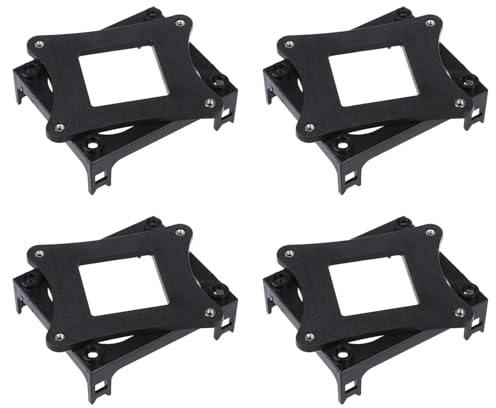 CTRLZS 4X Black Plastic CPU Fan Mounting Bracket Base for Socket 478