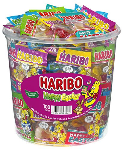 Haribo Happy Easter Minis, 1kg Runddose Mini-Beutel