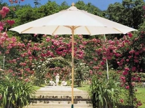 Parasol en bois rond Ø 300 cm. - palo Ø 40 mm.