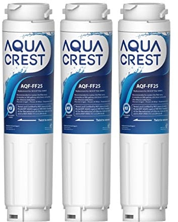 AQUACREST AQF-FF25 Fridge Water Filter, Replacement for Bosch Fridge Water Filter UltraClarity 644845, Neff Gaggenau Rangemaster 9000077104 740560 (3)