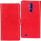 Lankashi PU Leder Tasche Hülle Für TP-LINK neffos X1 MAX 5.5 Handy Flip Brieftasche Schutz Case Cover Etui Schutzhülle Klapphülle Handytasche (Farbe: Rot)