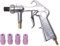 Shoze Sand Blasting Gun Handheld Sand Blaster Sandblaster with 4.5mm 5mm 6mm 7mm Ceramic Nozzles for Decorate Removing Surface Paint Stains Rust