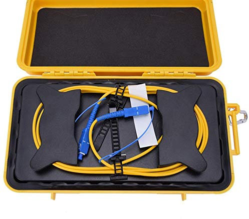 SALUTUYA Fiber Optic OTDR Launch Cable Box, OTDR Launch Cord SC/UPC-SC/UPC OTDR Dead Zone Eliminator Single Mode 500M
