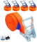 4 Stück 2000kg 6m Spanngurte mit Ratsche 1 teilig einteilig Ratschengurt Zurrgurte 35mm orange 2t 2000 daN