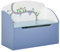 HOMCOM Kids Wooden Toy Box Children Storage Chest Bench Organiser Safety Hinge Bedroom Playroom Furniture Blue