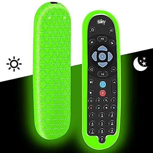 Silicone Protective Case Cover for SKY Q Bluetooth Remote Control EC201 EC202,Remote Holder Skin Sleeve for SKY Q New Remote Control,Shockproof Sky Q Remote Battery Back Cover Protector -Glowgreen