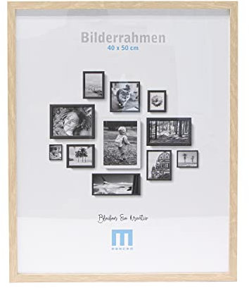 M MERCEO 40x50cm (1Stk) in Natur, minimalistischer & moderner Bilderrahmen für Fotos & Bilder. Inkl. Acrylglasschutz. Eignet sich für die Wand, Hochformat oder Querformat