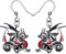 NEWEI Fantasy Emaille Dragons Ohrringe Cute Dragon Geschenke Drache Schmuck Charms für Damen Frauen Mädchen (Ebenholz Schwarz)