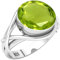 Jeweloporium 925 Silber Ringe für Damen Grün Peridot-Quarz Stein Boho Silber Ringe Größe 54(17.2) Jubiläum - Geschenk Handgefertigt Schmuck