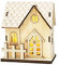 PW TOOLS Casa di Villaggio LED Luminosa in Legno di Natale Fai-da-Te - Ornamento da Tavolo Decorativo per La Casa di Vacanza