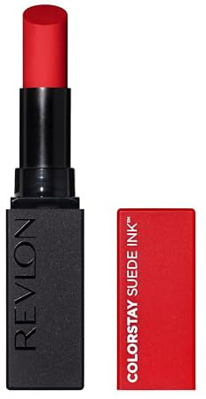 Revlon ColorStay Suede Ink Lipstick, deckender Lippenstift, langanhaltend, nicht übertragbare Formel, angereichert mit Vitamin E, wasserfest, 015 Lip Boom, 2,55 g