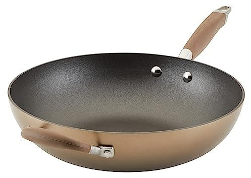 Anolon Advanced Home Hard Anodized Nonstick Wok/Stir Fry Pan 12 Inch