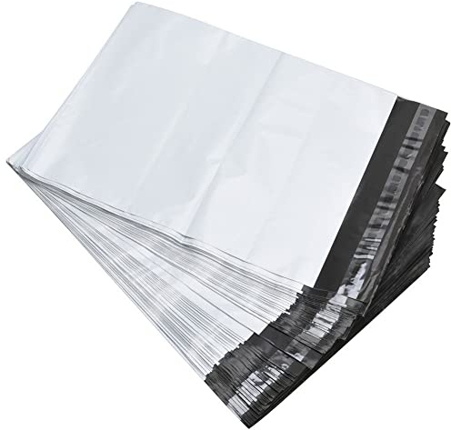 Enveloppe Plastique Expedition, Enveloppe d'expédition en plastique Lot de 100 Sacs d'expédition en Plastique, Sacs emballage de colis auto-adhésifs, (254mm x 330mm / 10'' x 13'')