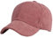 GIBZ Unisex Klassische Baseballkappe, Cord Mütze Verstellbar mit Gebogener Krempe, Baseballcap für Outdoor Sport, Rot