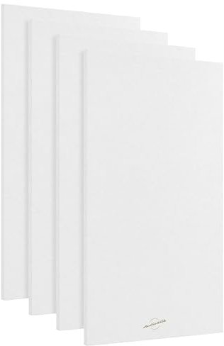 AudioSilk Panneaux Acoustiques, Lot de 4 - TROUSSE POUR CHAMBRE, Large, 116 x 58cm, Blanc Pur