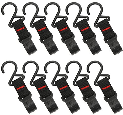 VANZACK 10pcs Camping Hooks Outdoor Clothesline Hooks for Camping and Home Use for Hanging Storage in Tent Kitchen