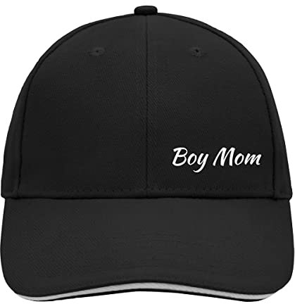 Huuraa Cappy Mütze Boy Mom Schriftzug Geschenk Black/Light Grey Boy Mom Präsent