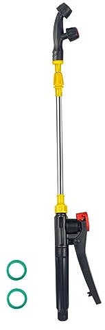 Sharplace Lance et Buse de Pulvérisation Téléscopique en Acier Inoxydable 45-80cm pour Pulvérisateurs, Accessoires pour Jardinage, Agriculture, Nettoyage, Buse à double courbure