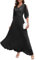 Wedtrend Abendkleid Damen Festlich Elegant Abendkleid Damen Lang Halber Ärmel Kleid Lang Abendkleid Elegant für Hochzeit WT0317 Black S