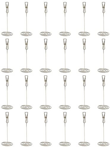 24 Pezzi Porta Numero da Tavolo Porta Numero da Tavolo Porta Segnaposto Porta Foto Filo Idea per Matrimonio, Festa di Anniversario