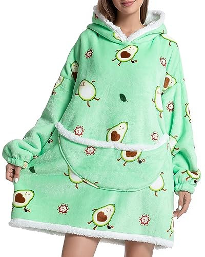 CNTSFS Übergroße Hoodie Sweatshirt Decke Sweatshirt super weiche gemütliche warme komfortable Riesen-Hoodie Geeignet Kapuzenpullover für Erwachsene Männer Frauen(Avocado)