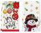 Artoid Mode Weihnachtskugeln Schneemann Weihnachten Küchentücher Geschirrtücher, 42x65 cm Xmas Winter Dekoration Handtücher 2er Set