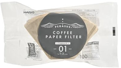 Hario Kaffeefilter mit flachem Boden, 01, Braun, 100 Stück