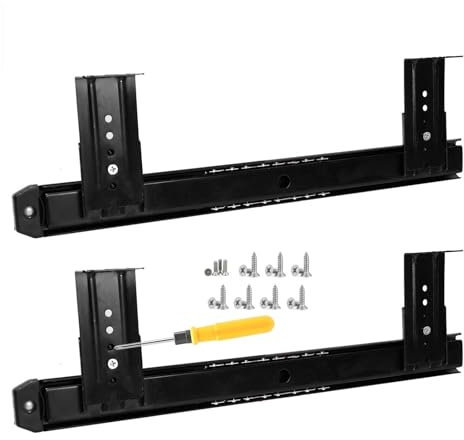 Guide A Sfera Pesanti 350mm Per Cassetto O Vassoio Porta-Tastiera Sotto Scrivania, Con Staffa Di Montaggio Di Regolabile In Altezza, Guida Scorrevole Per Ripiani, Binari Cassetti