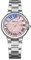 JewelryWe Uhren Damen Edelstahl Damenuhr: Klassische Datum Kalender 30m Wasserdicht Analog Quarz Armbanduhr Frauen Silber Edelstahl Armband Uhr mit Pink Römischen Ziffern Zifferblatt
